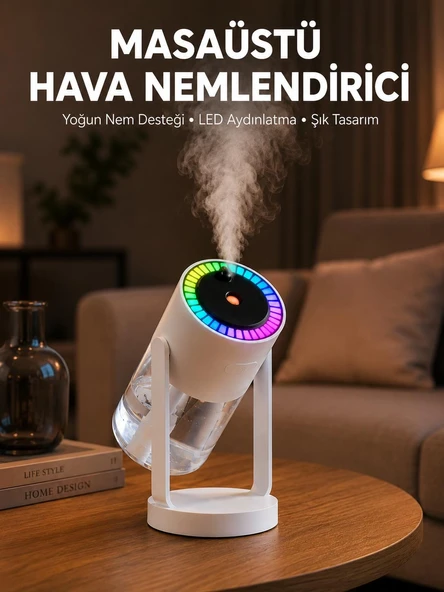 Araç ve Ev İçin Hava Nemlendirici Projektörlü Sessiz Buhar Yeni Nesil ürün görseli 1