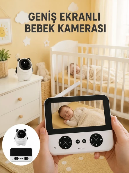 720p Hd Gece Görüşlü Kablosuz Bebek Kamerası İki Yönlü Sesli Yeni Nesil ürün görseli 1