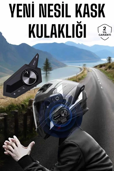 Intercom Kask Kulaklığı ANC Özelliği Yüksek Ses Kaliteli Bluetooth Kulaklık ürün görseli 1