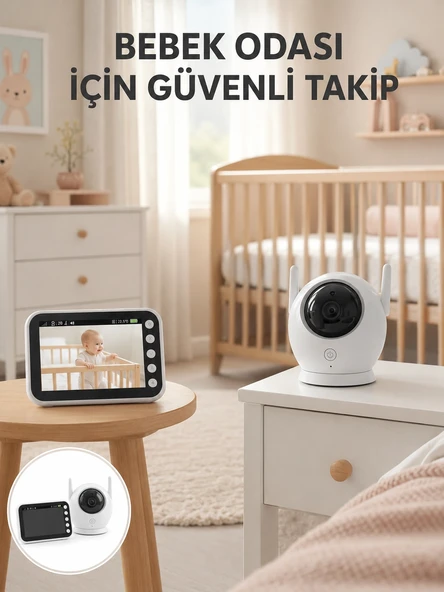 Canlı İzleme Özellikli Ortam Dinlemeli Bebek Monitörü Yeni Nesil ürün görseli 1