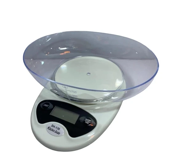Hazneli Mutfak Terazisi SH-136 - 5 Kg Hassas Dijital Tartı ürün görseli 1