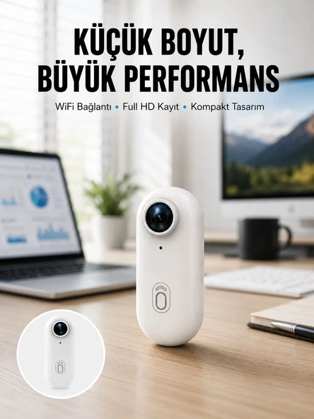 360° Klipsli Manyetik Spor Kamera Yüksek Çözünürlük Yeni Nesil ürün görseli 1