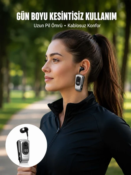 Titreşimli Bluetooth Kulaklık – Uzun Pil Ömrü, Dijital Ekranlı Kablosuz Tasarım Yeni Nesil ürün görseli 1