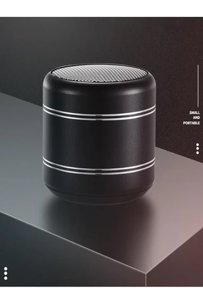 Mini Alüminyum TWS Kablosuz Bluetooth Hoparlör – Yuvarlak Metal Tasarım, Yüksek Bas ve Taşınabilir Özellikler ürün görseli 1