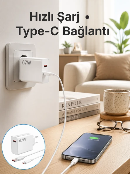 67 Watt Hızlı Şarj Aleti Poco F2 F3 F4 Uyumlu Yeni Nesil ürün görseli 1