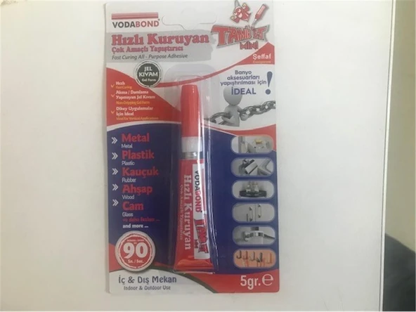 Vodobond Tamir Et 5gr (Metal-Plastik-Kauçuk-Ahşap-Cam) ürün görseli 1