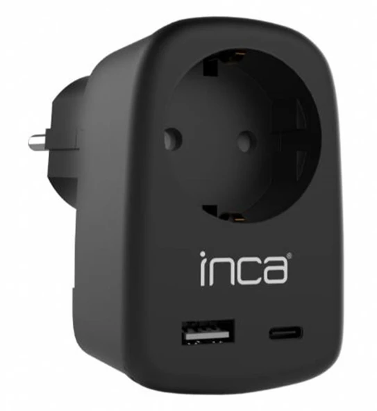 INCA IPW-42SY TYPE-C+ USB-A Giriş Soketli Duvar Prizi ürün görseli 1