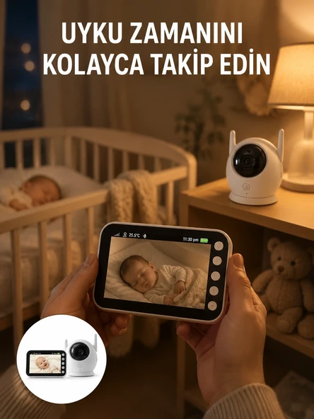 Gece Görüşlü Hareket Takipli Bebek Kamera Sistemi Yeni Nesil ürün görseli 1