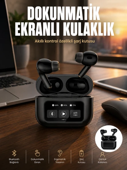 Yeni Nesil Pro Ekranlı Bluetooth Kulaklık 5.0 Bluetooth Yeni Nesil ürün görseli 1