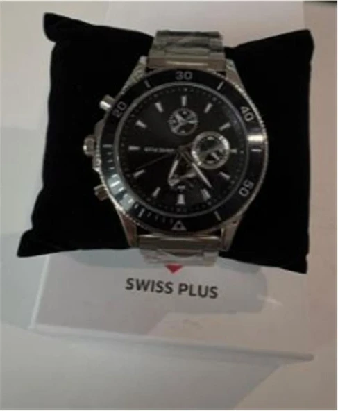 Swiss Plus Man Watch Basic Seri Model-7 ST3504AGS Lüx Black-Silver ürün görseli 1