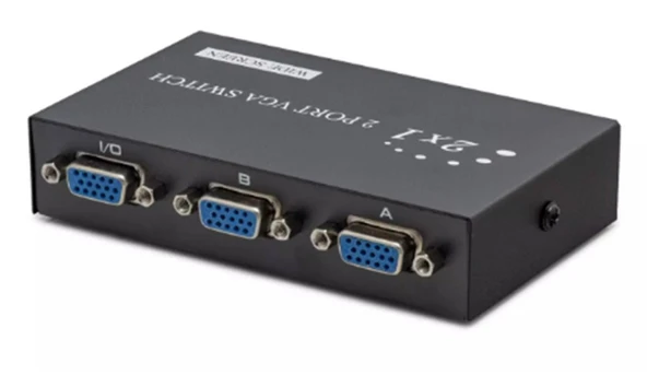 Hadron Hdx1280 2 Port Vga Switch 54Mhz 2Giriş 1Çıkış Butonlu Geçiş ürün görseli 1