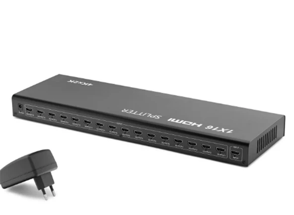 Hadron Hdx1293  16 port Hdmi Splitter 1.4V 1080P 3D 1-In 16-Out Siyah ürün görseli 1