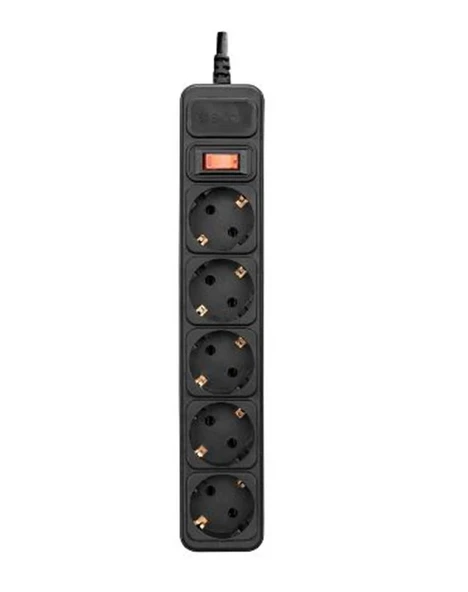 S-link SPG3-J-5 1.5m 306Joule 5Li Akım Kor.Siyah Priz ürün görseli 1