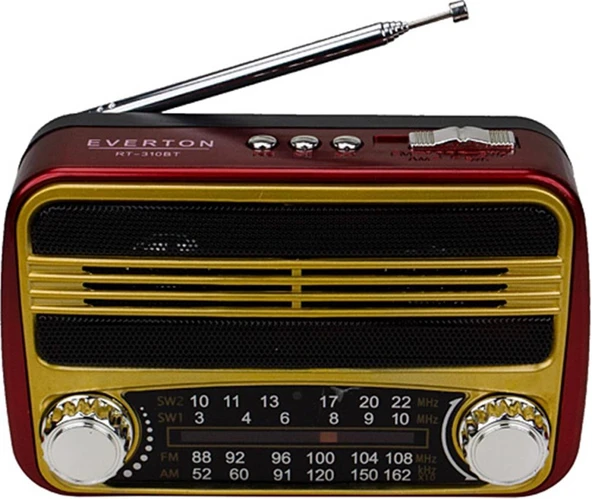 Everton Rt-310bt Bluetooth Fm-Usb-Tf Card- Şarjlı  Nostaljik Radyo ürün görseli 1