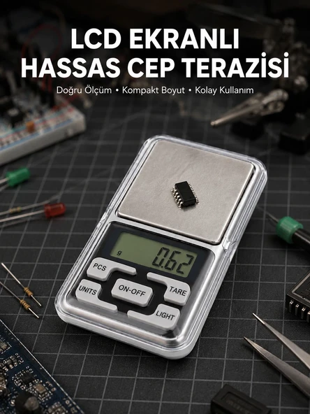 Kapaklı Dijital Cep Terazisi Hassasiyet 300 Gr Yeni Nesil ürün görseli 1