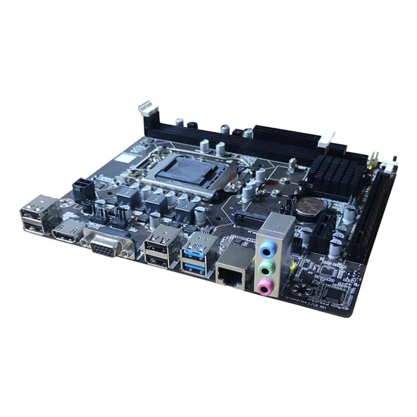 Quadro H61-B75M1 DDR3 GLan VGA,HDMI 4x Sata3 M.Sata 16X PCIe 1155p USB 3.0 2.3. Nesil Anakart ürün görseli 1