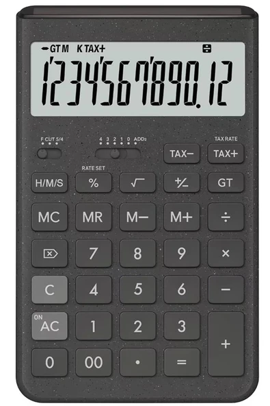 Casio JT-200T-GY 12 Hane Gri Masa Üstü Hesap Makinesi ürün görseli 1