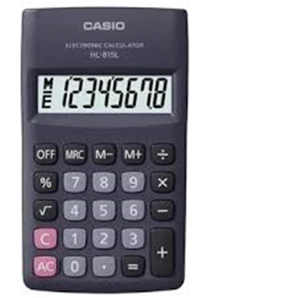 Casio HL-815L-BK 8 Hane Siyah Hesap Makinesi ürün görseli 1