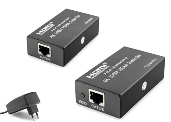 Hadron Hdx1367  100M Hdmi Extender 4K DC 5V adaptör Siyah ürün görseli 1