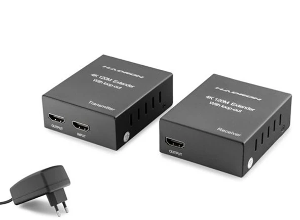 Hadron Hdx1368 120M Hdmi Extender Loop Out 4K  Siyah ürün görseli 1
