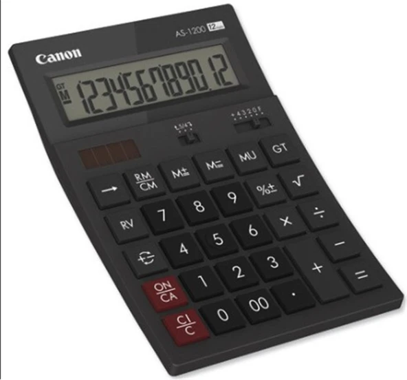 Canon AS-1200 HB 12 Hane Siyah Masa Üstü Hesap Makinesi ürün görseli 1