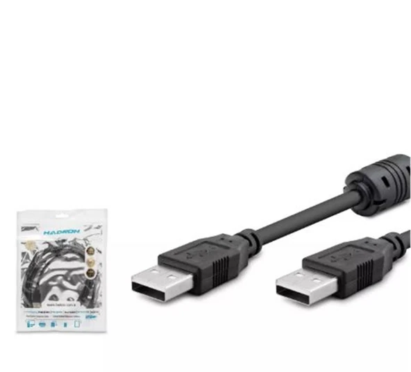 Hadron Hdx7532 Usb To Usb Kablo 1.5M Siyah ürün görseli 1