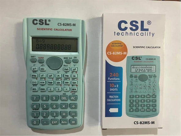 CSL CS-82MS-M Mavi Fonksiyonel Hesap Makinesi ürün görseli 1