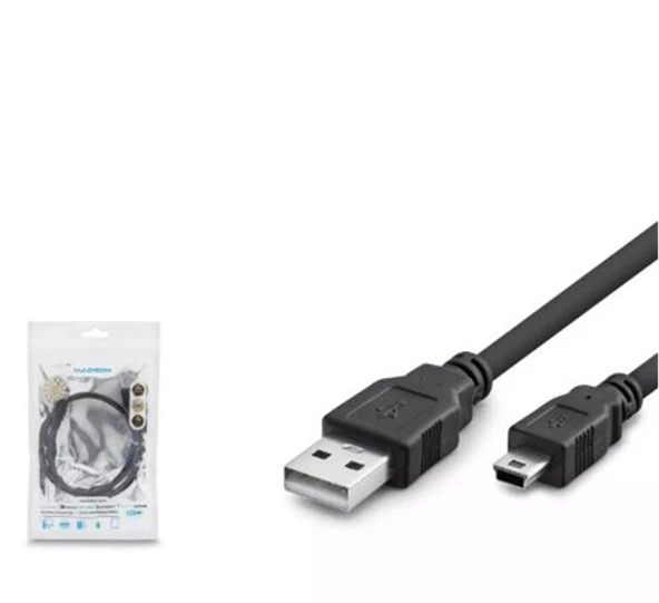 Hadron Hdx7524 Usb Mini V3-5Pin To Usb Kablo 50Cm Siyah ürün görseli 1