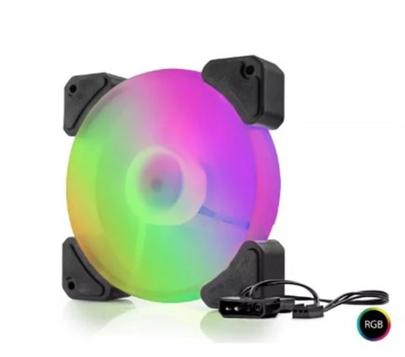 Hadron Hdx1518 12cm Kasa Fanı Performans 4Pin Rgb Siyah ürün görseli 1