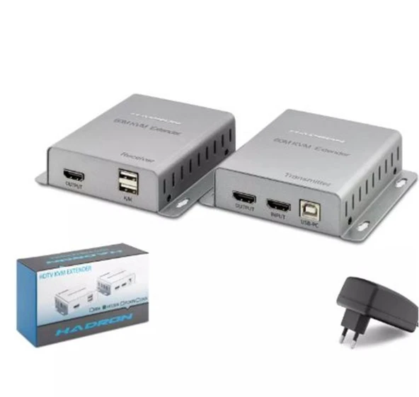 Hadron Hdx1355 Hdmi Kvm Extender 1080P 60M Silver ürün görseli 1