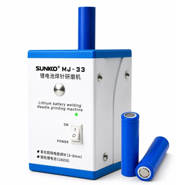 Sunkko MJ-33 Pil Ve Punta Kalemi Taşlama Makinesi Elektrot Ve 18650 Zımpara Cihazı ürün görseli 1