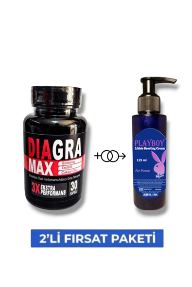 Diagra Max Erkek Özel Geliştirme 30'lu Destekleyici Playboy Lib.ido Arttırıcı Krem 125 ml ürün görseli 1