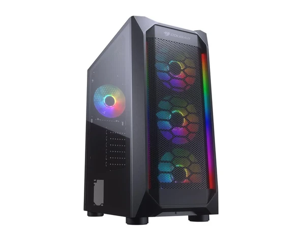 Cougar MX410 Mesh-G RGB Kasa (Cougar XTC650 650W 80+ Power Supply) ürün görseli 1