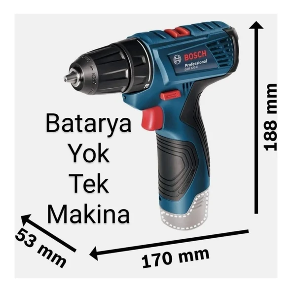 Bosch PRofessional Gsr 120 Li Solo -(Dikkat ! Çanta, Batarya ve Şarj Aleti Yoktur.) ürün görseli 1