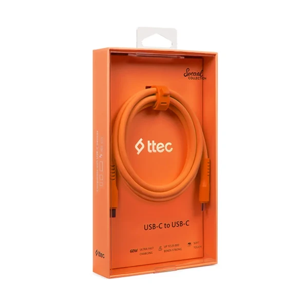 Ttec USB-C - USB-C 120cm 60W PD/QC Hızlı Şarj/Data Kablosu ürün görseli 1
