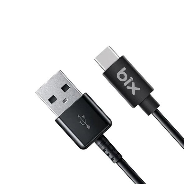 Bix bx100cb 3a usb-a to type-c chargıng Cable black - Resim 3