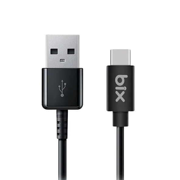 Bix bx100cb 3a usb-a to type-c chargıng Cable black ürün görseli 1
