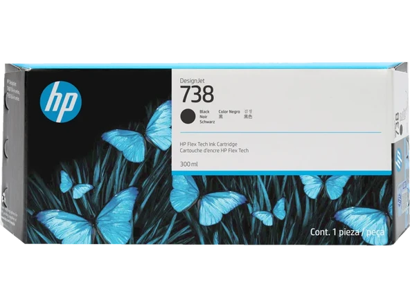 HP 498N8A Siyah DesignJet Ink Kartuş (738) ürün görseli 1