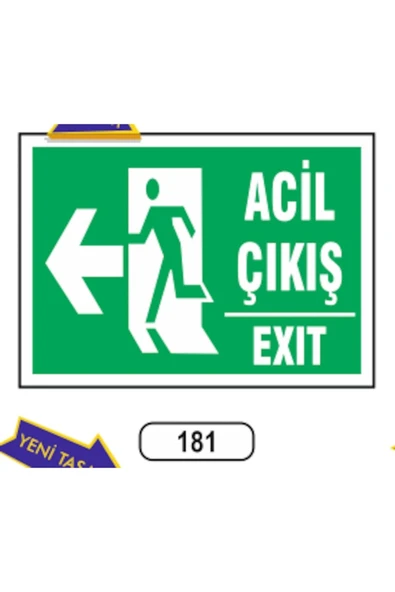 Çıkış (aşağı Ok) Uyarı Levhası 25x35 cm İş Yeri Apartman Uyumlu PVC İkaz Tabelası ürün görseli 1
