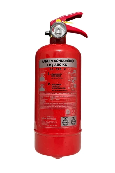 1 kg Araç Yangın Tüpü KKT ABC Oto Muayene Yangın Söndürücü Acil Durum ürün görseli 1