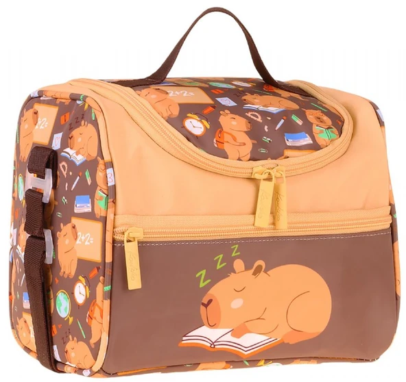 Kaukko Kids Erkek Çocuk Clever Baskılı Isı Yalıtımlı Okul Beslenme Çantası (Kahverengi) - L5385 ürün görseli 1
