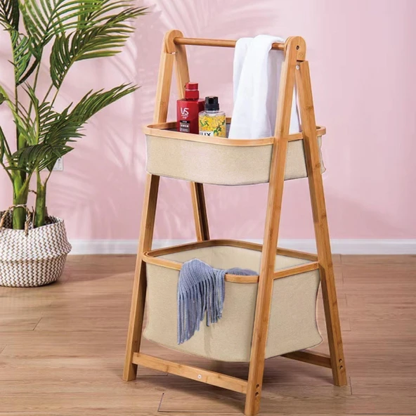 PACI BAMBU KREM SEPETLI ORGANIZER ürün görseli 1