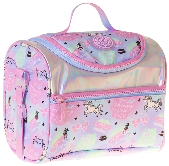 Kaukko Kids Kız Çocuk Dream Baskılı Isı Yalıtımlı Okul Beslenme Çantası (Çok Renkli) - L5344 ürün görseli 1