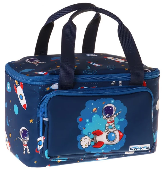 Kaukko Kids İki Bölmeli Thermo Okul Beslenme Çantası - Astronot Baskılı Lacivert Renk (Erkek Çocuk) - L5365 ürün görseli 1