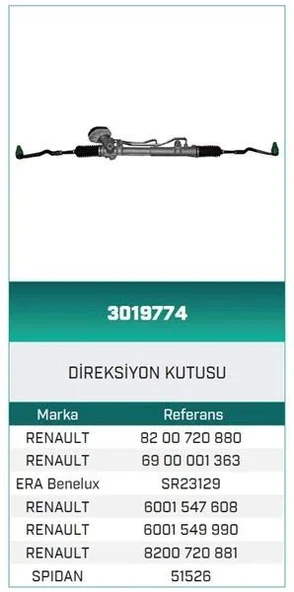 DİREKSİYON KUTUSU HİDROLİK DACİA LOGAN ürün görseli 1