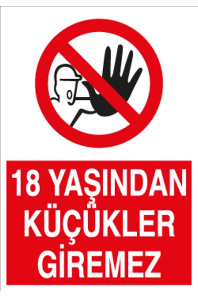 Yabancıların İş Yerine Girmesi Yasaktır Uyarı Levhası Kolay Montaj PVC İkaz Tabelası ürün görseli 1