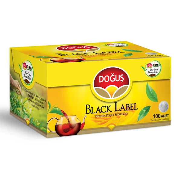 Doğuş Black Label Demlik Poşet Siyah Çay 100'lü ürün görseli 1