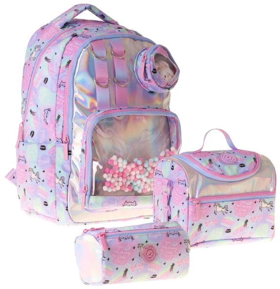 Kaukko Kids Dream(Çok Renkli Renk) Kız Çocuk Üçlü İlkokul Okul Çantası Seti/Takımı - SETKK-L5343A ürün görseli 1