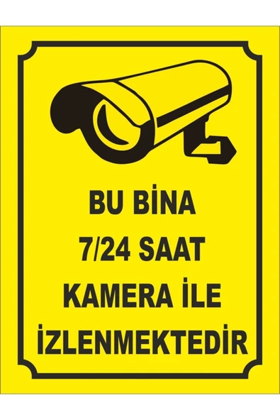 Kamerauyarı Levhaları, Güvenlik Kamerası Uyarı, İkaz Levhaları 19x25 cm Dekota Kolay Montaj ürün görseli 1
