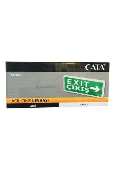 3 Watt Acil Çıkış Exıt Levhası Ledli Şarjlı - Resim 3